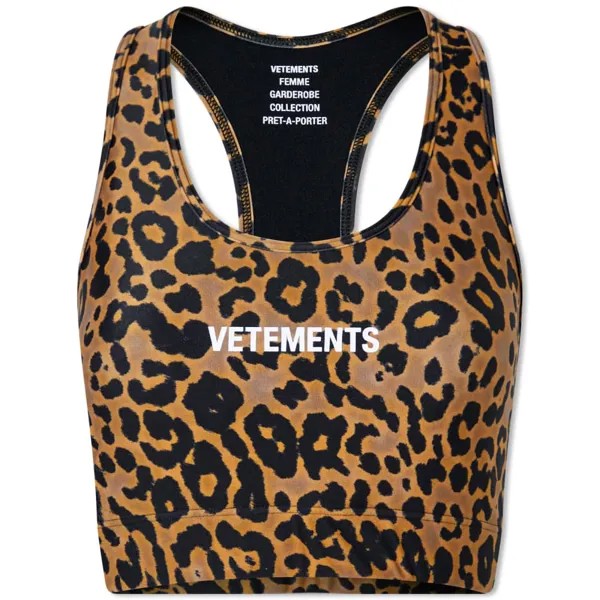 Спортивная футболка с леопардовым принтом Vetements