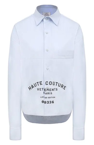 Хлопковая рубашка VETEMENTS