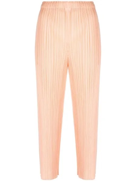 Issey Miyake укороченные плиссированные брюки, розовый