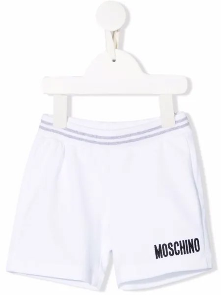 Moschino Kids шорты с нашивкой