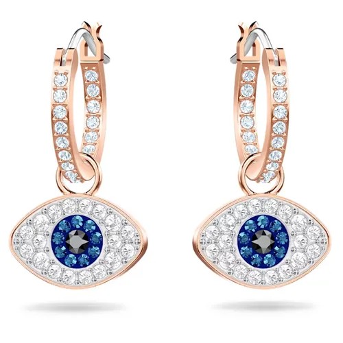 Серьги SWAROVSKI, кристаллы Swarovski, размер 25 мм, золотистый