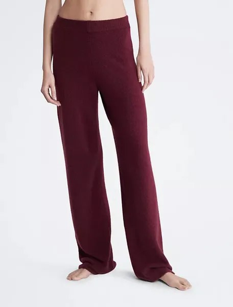 Пижамные брюки Calvin Klein Sweater Lounge Plush Sleep, бордовый