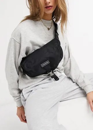 Черная сумка-кошелек на пояс с застежкой-зажимом спереди Consigned-Черный цвет