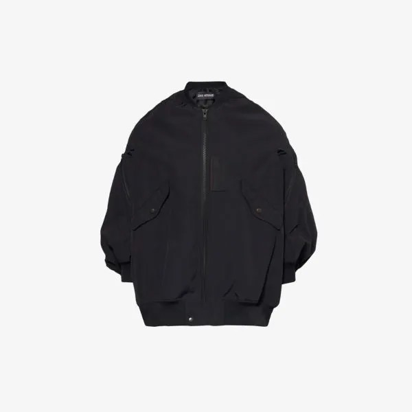 Куртка-ракушка свободного кроя с карманами на молнии Junya Watanabe, черный