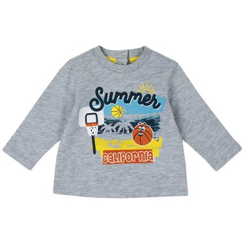 Лонгслив Chicco, хлопок, размер 110, серый
