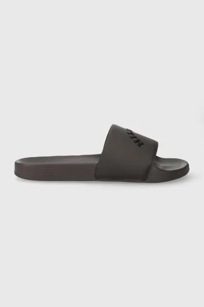 Тапочки-шлепанцы CURVE HILFIGER MTYPE POOL SLIDE Tommy Hilfiger, серый
