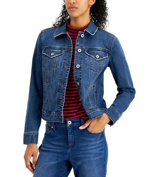 Миниатюрная джинсовая куртка, созданная для macy's Style & Co, мульти