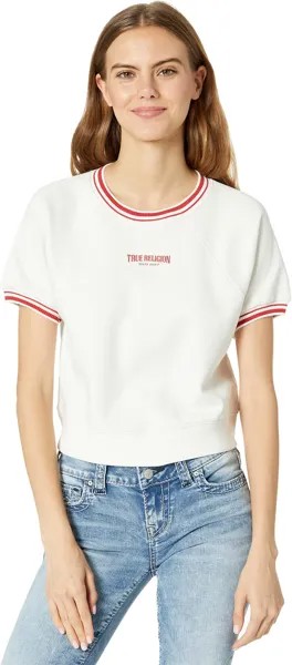 Толстовка True Religion Short Sleeve Shrunken Ringer Raglan, цвет Vaporous Grey