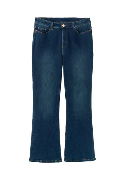 Джинсы стрейч Bootcut с корректирующим эффектом фигуры sheego, цвет Dark Blue Denim