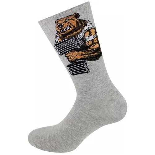 Мужские носки MELLE, классические, фантазийные, размер Unica (40-45), серый