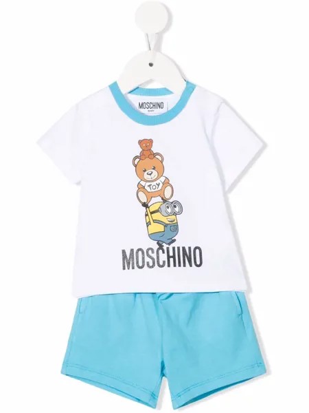 Moschino Kids комплект из футболки и шортов с логотипом