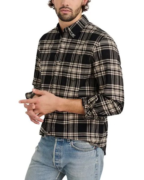 Хлопковая рубашка на пуговицах стандартного кроя Alex Mill, цвет Multi