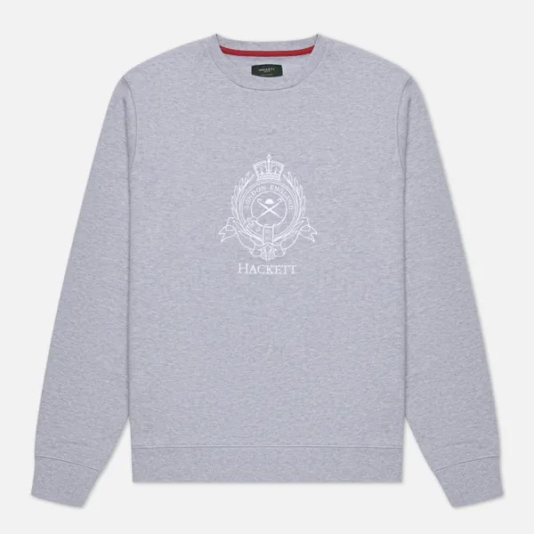 Мужская толстовка Hackett Heritage Logo Crew Neck серый, Размер XL