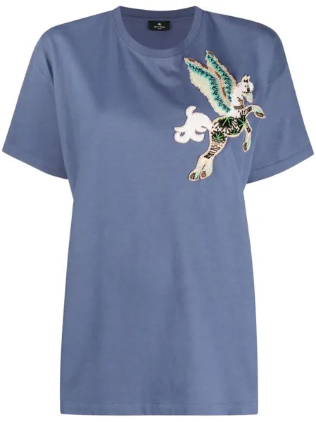 ETRO beaded motif-patch oversized T-shirt