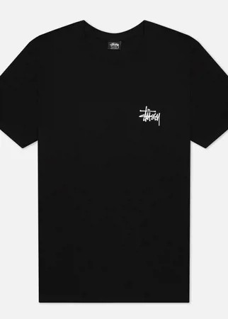 Мужская футболка Stussy SS Basic Stussy, цвет чёрный, размер L