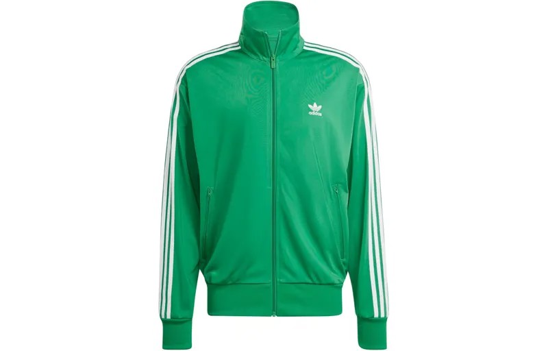 Спортивная куртка на молнии с вышитым трилистником Adidas Adidas Originals, зеленый