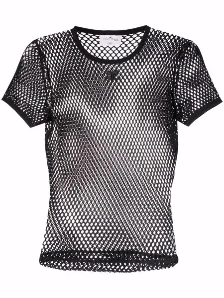 Courrèges прозрачная футболка в сетку