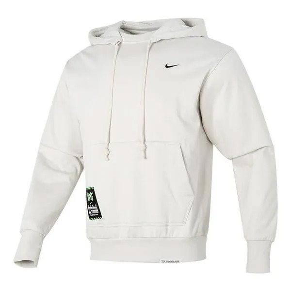 Толстовка Nike Dri-Fit Logo Hoodie 'White', белый