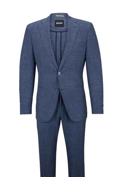 Деловой костюм c-huge-2pcs-233 slim fit Boss, синий