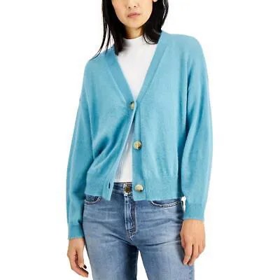 Weekend MaxMara Женский синий кардиган из мохера с v-образным вырезом, топ S BHFO 6800