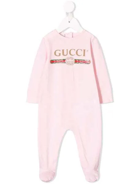 Gucci Kids комбинезон с принтом логотипа