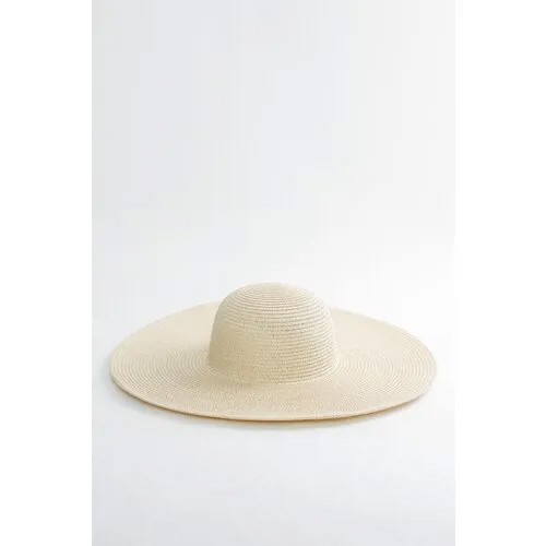 Шляпа соломенная плетеная с широкими полями Befree 2326018026-62 бежевый
