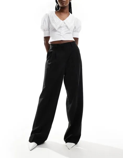Черные широкие брюки для папы Vero Moda