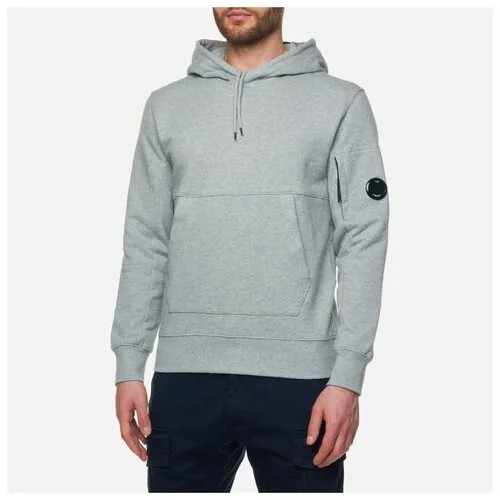 Мужская толстовка C.P. Company Logo Hoodie Diagonal Raised Fleece серый, Размер S