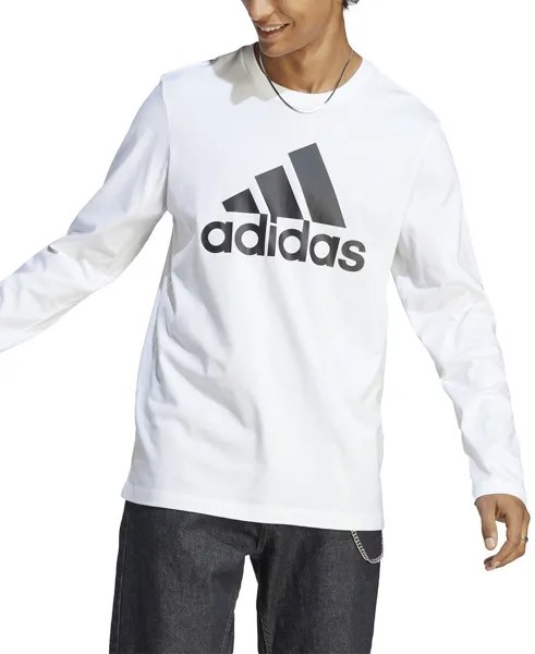 Мужская базовая футболка с круглым вырезом и длинными рукавами Badge of Sport adidas