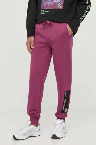 Спортивные брюки Calvin Klein Jeans, фиолетовый