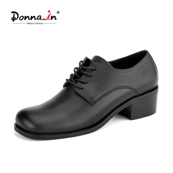 Donna-in/Дизайнерская обувь; Разноцветные оксфорды для женщин; Роскошная женская обувь с перфорацией типа «броги» из натуральной кожи; Обувь на...