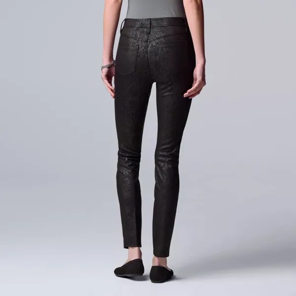 Женские брюки-скинни Simply Vera Vera Wang с высокой посадкой и понте Simply Vera Vera Wang
