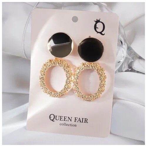 Серьги цепочки Queen Fair, золотой, желтый