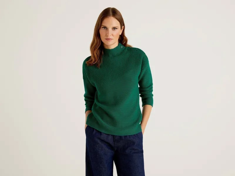 Свитер женский United Colors of Benetton 21A_122ND2547 зеленый L