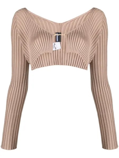 Jacquemus кардиган La Maille Pralu, нейтральный цвет