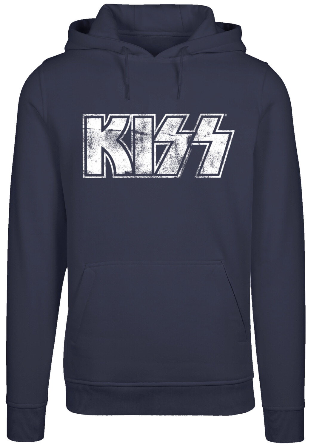 Пуловер F4NT4STIC Hoodie Kiss Rock Music Band Vintage Logo, темно синий