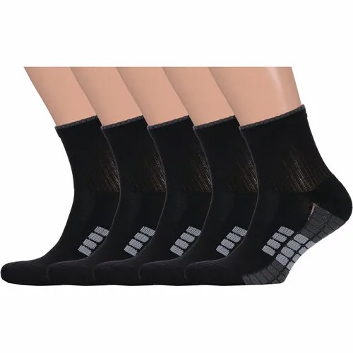 Носки PARA socks, 5 пар, размер 27, черный