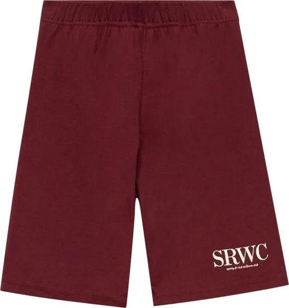 Шорты Sporty & Rich Upper East Side Biker Short Merlot, красный