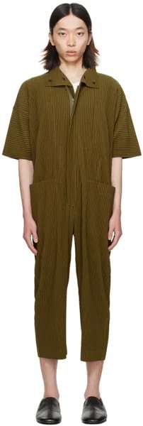Хаки Комбинезон со складками Homme Plisse Issey Miyake