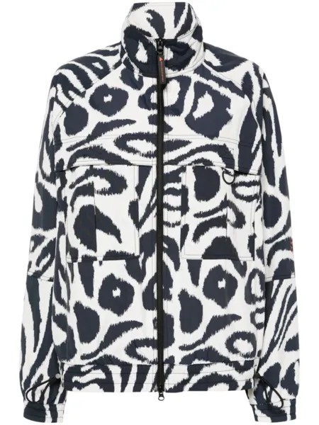 Adidas by Stella McCartney спортивная куртка с зебровым принтом, черный