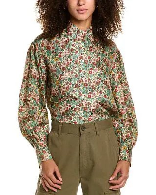 Женская шелковая рубашка Sandro с цветочным принтом