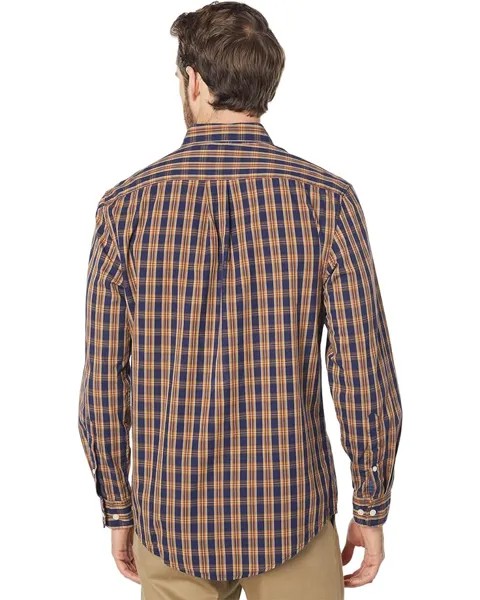 Рубашка U.S. POLO ASSN. Long Sleeve Yarn-Dye Poplin Dobby Woven Shirt, цвет Classic Navy