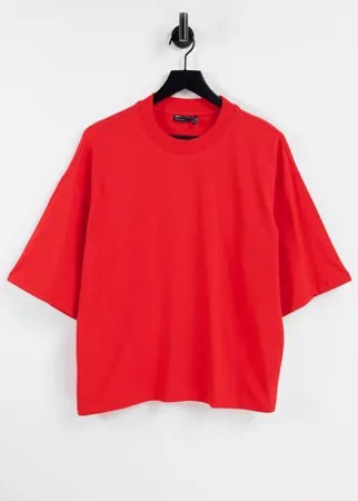 Красная оversized-футболка свободного кроя ASOS DESIGN-Красный
