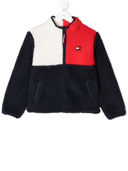 Tommy Hilfiger Junior флисовая куртка в стиле колор-блок