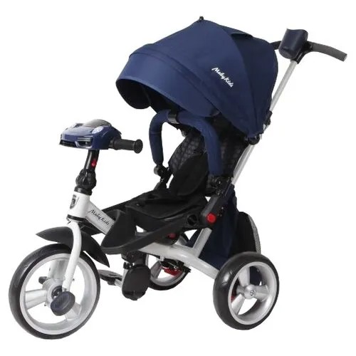 Трехколесный велосипед Moby Kids Leader 360° 12x10 EVA Car синий