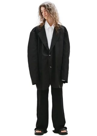 Черный оверсайз пиджак