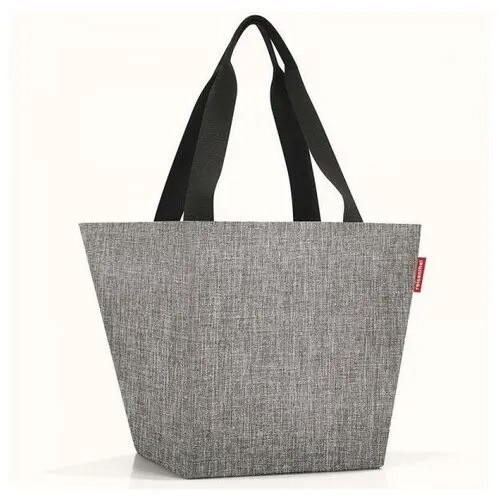 Сумка шоппер женская Reisenthel Shopper M Twist Silver ZS7052, с принтом, большой, тканевый