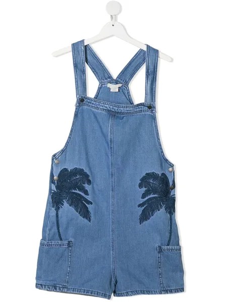Stella McCartney Kids джинсовый комбинезон с вышивкой