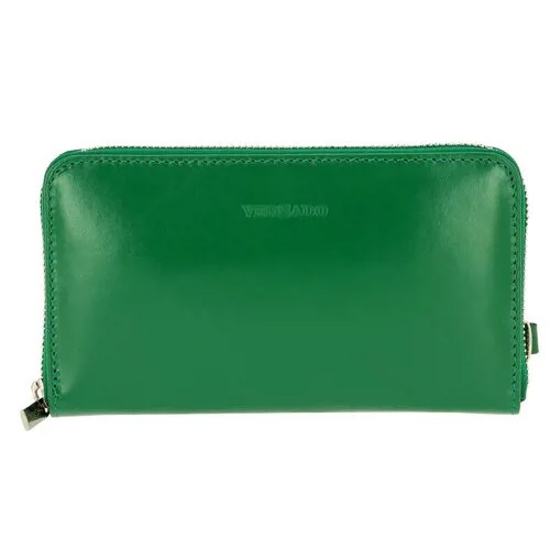 Кошелек Versado VD036 green, фактура гладкая, зеленый