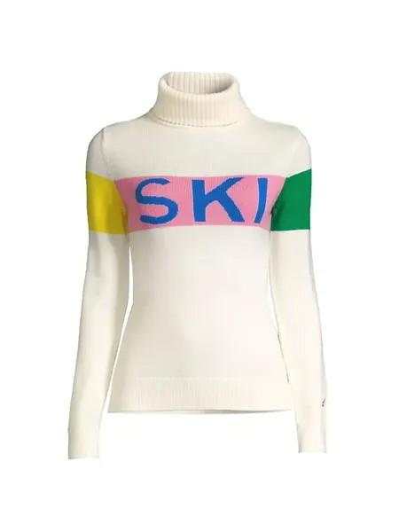 Шерстяной лыжный свитер с цветными блоками интарсия Perfect Moment, мультиколор